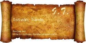István Tünde névjegykártya