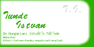 tunde istvan business card